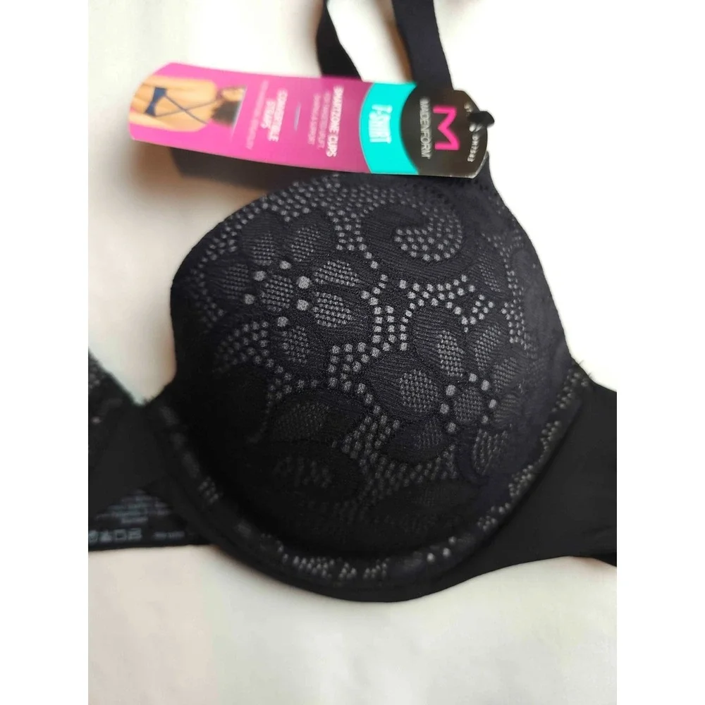 Maidenform One Fab Fit 2.0 T-Shirt Bra Women Size 34A Black Underwire DM7543 NWT